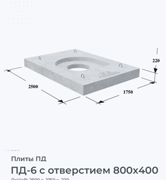 ПД-6 с отверстием 800х400